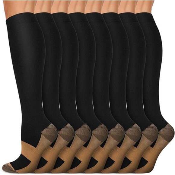 Copper Compression Socks For Men & Women Circulation 15-20 mmHg - Picture 7 of 7